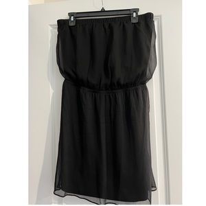Express Black Strapless Dress